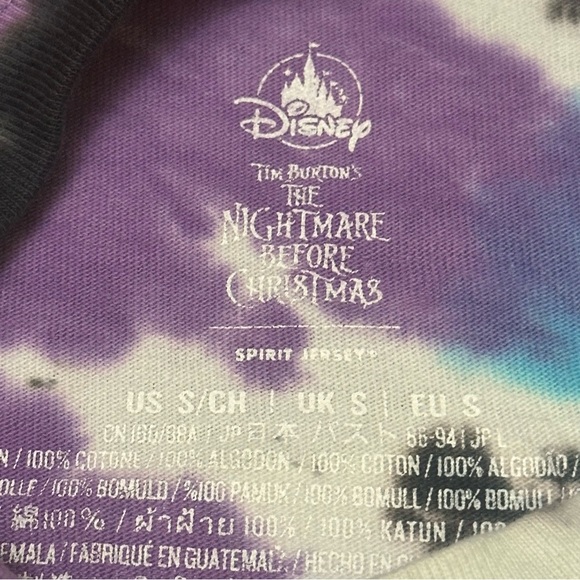 Disney Nightmare Before Christmas Colorful Tie-Dye Kids Shirt size S - Picture 5 of 13